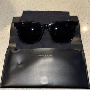 Saint Laurent black sunglasses and case